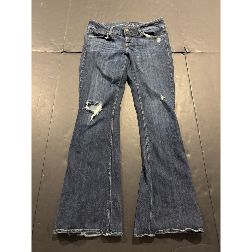American Eagle Artist Low Rise Bootcut Distressed Jeans Size 10 Regular